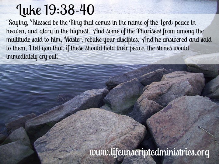 Never will a rock cry out in my place!